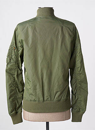 Blouson effet matière satinée vert ALPHA INDUSTRIES femme