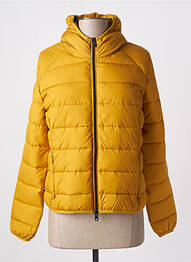 Doudoune poches a capuche jaune ECOALF femme