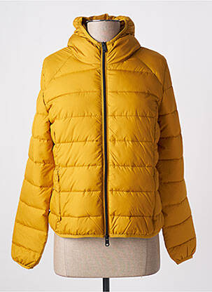 Doudoune poches a capuche jaune ECOALF femme