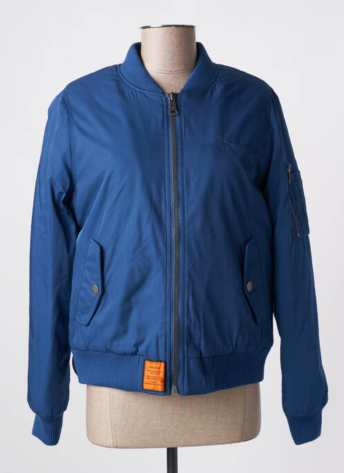 Blouson tissage imperméable bleu BOMBERS femme