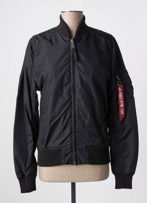 Blouson noir ALPHA INDUSTRIES pour femme