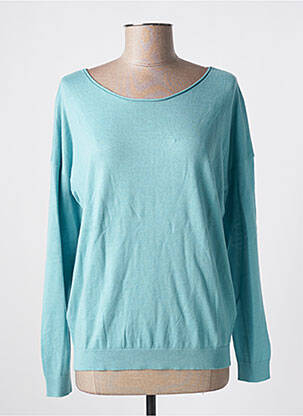 Pull tissage chiné manches longues bleu MARIE-SIXTINE femme