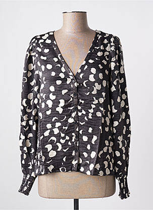 Chemisier coupe fluide manches longues noir OBJECT femme