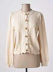 Gilet manches longues beige OBJECT pour femme seconde vue