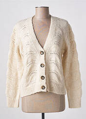 Gilet manches longues beige PIECES pour femme seconde vue