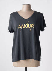 T-shirt gris PIECES pour femme seconde vue