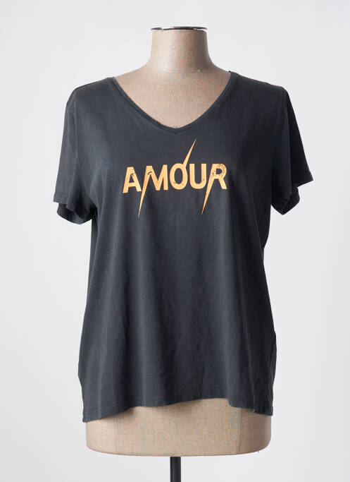 T-shirt gris PIECES pour femme