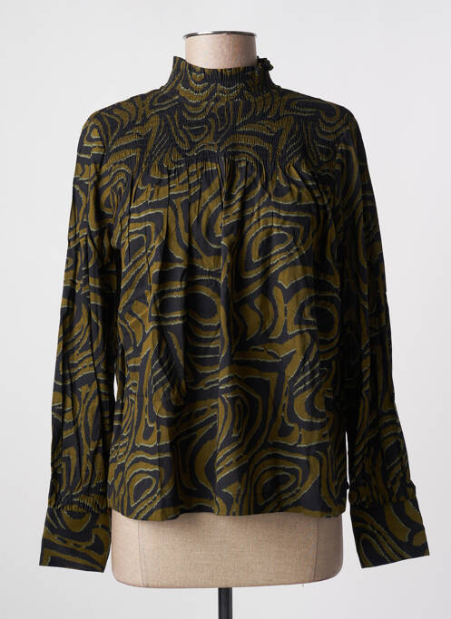 Blouse imprimé fantaisie manches longues vert SCOTCH & SODA femme