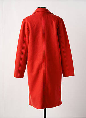 Manteau long coupe cintrée sans capuche orange B.YOUNG femme