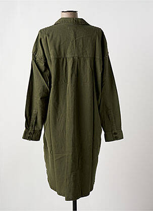 Robe mi-longue manches longues manches longues vert FIVE femme