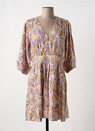 Robe mi-longue manches 3/4 manches 3/4 beige LA PETITE ETOILE femme