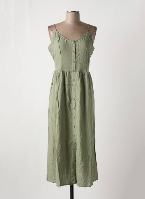 Robe mi-longue vert VILA pour femme