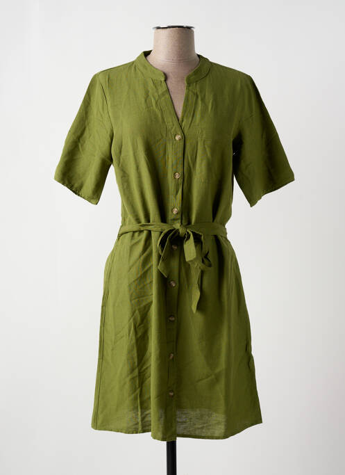 Robe mi-longue vert VILA pour femme