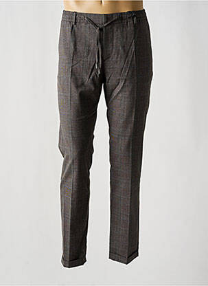 Pantalon chino imprimé imprimé prince de galle taille normale gris IKKS JUNIOR homme