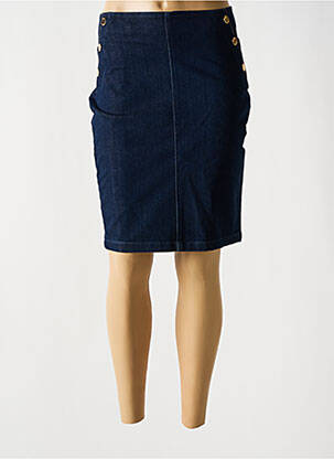 Jupe mi-longue stretch bleu GUESS femme