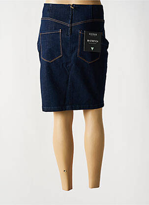 Jupe mi-longue stretch bleu GUESS femme