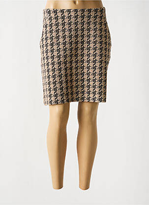 Jupe courte poches beige ICHI femme