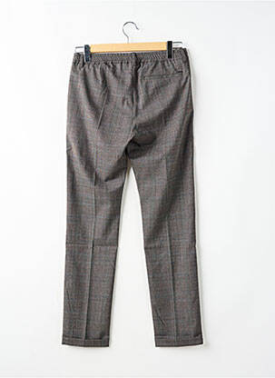 Pantalon chino imprimé imprimé prince de galle taille normale marron IKKS homme