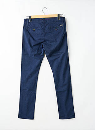 Pantalon chino tissage popeline taille normale bleu GUESS femme