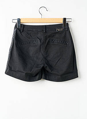 Short fermeture zippée sous rabat boutonné taille haute noir PAKO LITTO femme