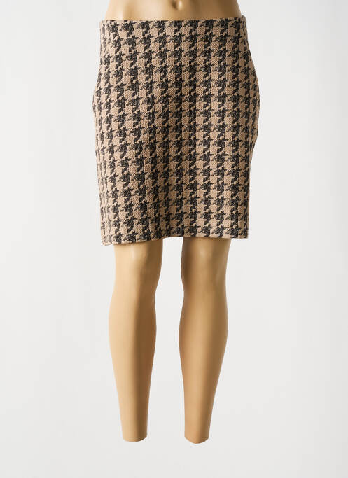 Jupe courte poches beige ICHI femme