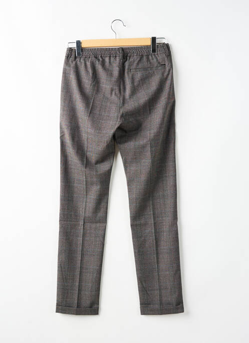 Pantalon chino imprimé imprimé prince de galle taille normale marron IKKS homme