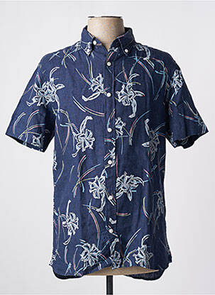 Chemise manches courtes imprimé fantaisie bleu TOMMY HILFIGER homme