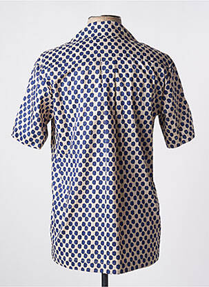 Chemise manches courtes col tailleur bleu SCOTCH & SODA homme