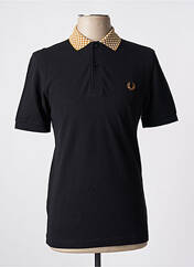 Polo noir FRED PERRY pour homme seconde vue