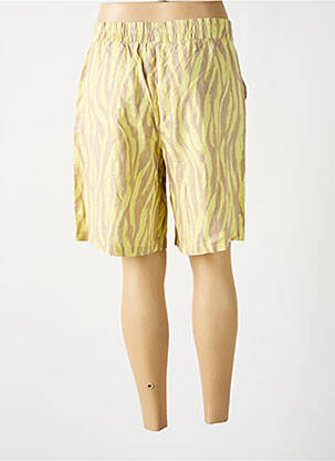 Bermuda taille élastique taille normale jaune B.YOUNG femme