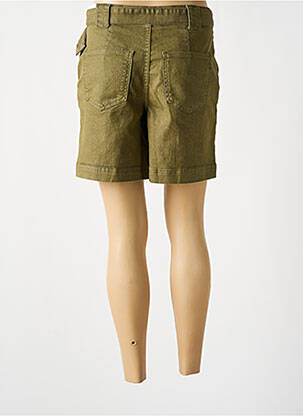 Short tissage denim taille haute vert VILA femme