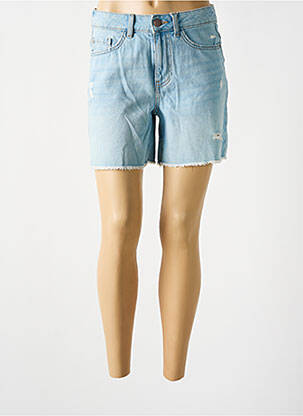 Short tissage denim taille haute bleu VILA femme