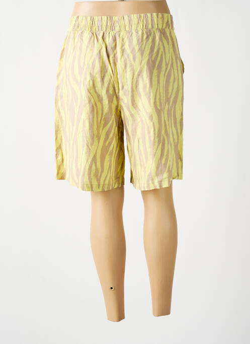 Bermuda taille élastique taille normale jaune B.YOUNG femme