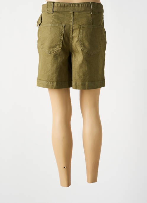 Short tissage denim taille haute vert VILA femme