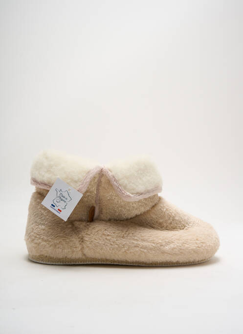 Chaussons/Pantoufles beige CHAUSSE MOUTON pour femme