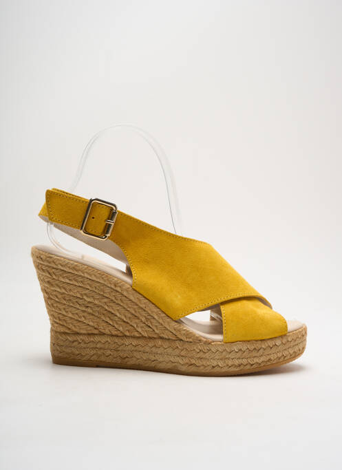 Espadrilles jaune WALK AND LOVE pour femme