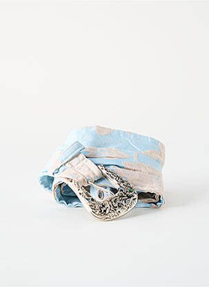 Ceinture effet matière satinée bleu SANS MARQUE femme