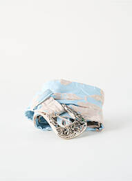 Ceinture effet matière satinée bleu SANS MARQUE femme
