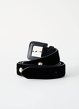 Ceinture broderie perles noir SANS MARQUE femme