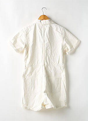 Combishort fermeture boutonnée sur le devant manches courtes blanc NASTY GAL femme