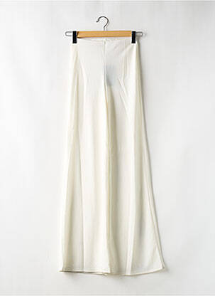 Pantalon large tissage crêpe taille haute blanc PRETTY LITTLE THING femme