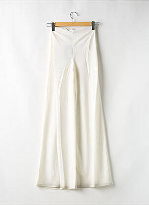 Pantalon large tissage crêpe taille haute blanc PRETTY LITTLE THING femme