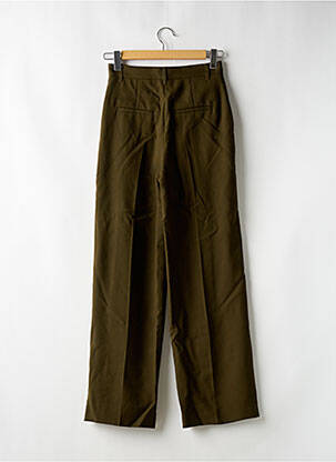Pantalon large taille à pinces taille haute vert BELLEROSE femme