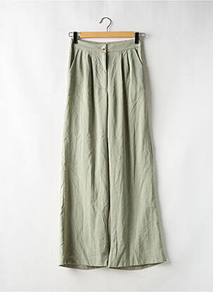 Pantalon large fermeture zippée sous rabat boutonné taille haute vert NASTY GAL femme