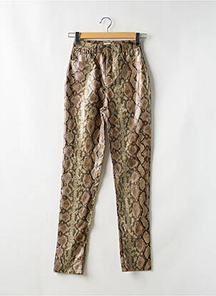 Pantalon slim stretch taille haute vert LOAVIES femme