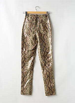 Pantalon slim stretch taille haute vert LOAVIES femme