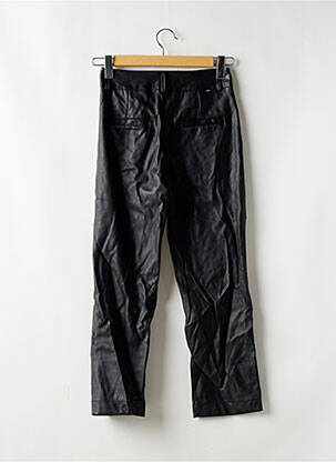 Pantalon droit taille à pinces taille haute noir REIKO femme