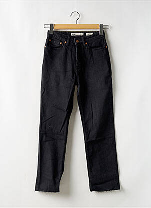 Jeans coupe droite taille haute taille haute noir REIKO femme
