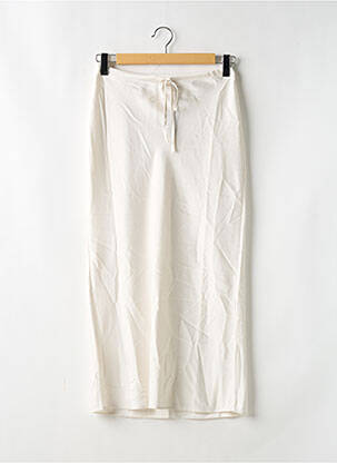 Jupe longue taille haute blanc LOUNGE femme