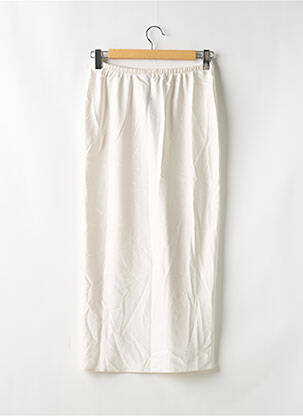 Jupe longue taille haute blanc LOUNGE femme